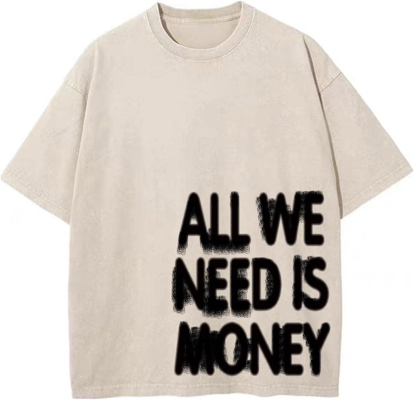 Men’s oversized graphic streetwear baggy vintage washed cotton T-shirt