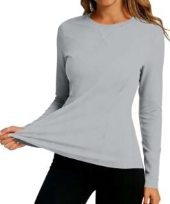 Women’s UV protection long sleeve lightweight shirt thumb holes quick-dry hiking workout top