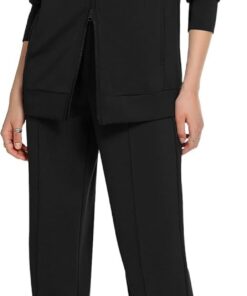 Women’s 2-piece sweatsuit long sleeve double zipper sweatshirt pants set