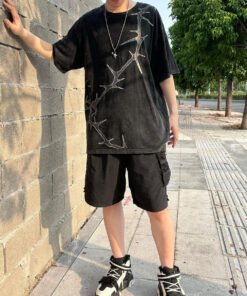 Alternative view of Graphic oversized vintage washed streetwear T-shirt casual loose fit top