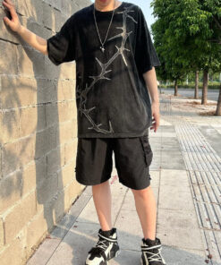 Alternative view of Graphic oversized vintage washed streetwear T-shirt casual loose fit top