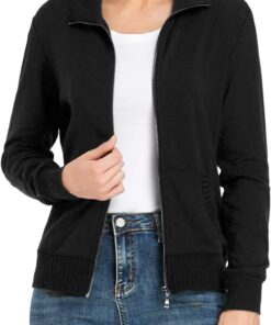 Alternative view of Women’s Stand Collar Zip Up Long Sleeve Running Jacket with Pockets