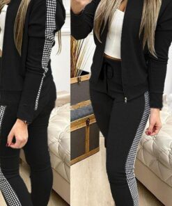 Alternative view of Women’s 2-piece tracksuit hoodie sweatshirt and jogger pants outfit