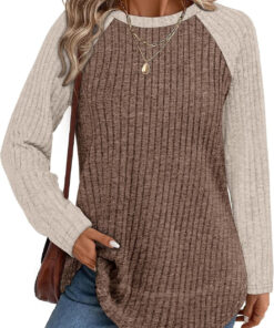 Women’s Lightweight Long Sleeve Tunic Sweater Loose Fit Casual Top
