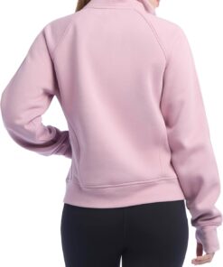 Alternative view of Women’s Ribbed Half Zip Pullover Sweatshirt Casual Loose Fit