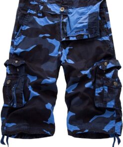 Men’s Casual Loose Fit Multi Pocket Cargo Shorts