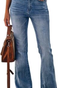 Women’s High Waisted Flare Stretch Bootcut Denim Jeans