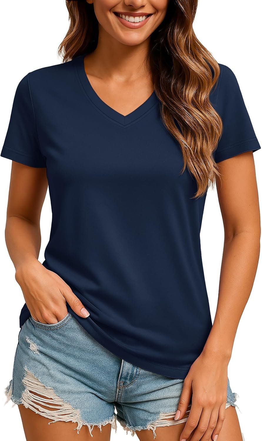 Women’s Soft Short-Sleeve Sweatshirt — Athletic Top for Hiking and Fitness