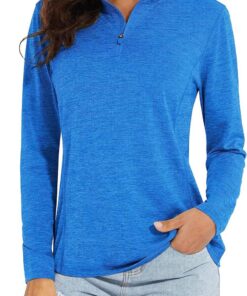 Women’s long sleeve UV protection athletic hiking running workout shirt