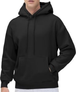 Men’s Loose Fit Fleece Pullover Hoodie Soft Hooded Sweatshirt with Pockets