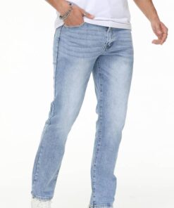 Alternative view of Men’s Stretch Regular Fit Straight Leg Denim Jeans