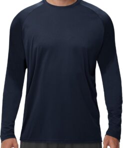 Men’s long sleeve UV protection quick-dry moisture-wicking athletic swim shirt