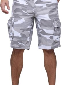 Men’s Belted Relaxed Fit Knee Length Casual Shorts