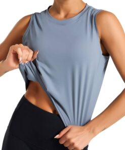 Women’s Lightweight, Vest-Style Short-Sleeve Athletic Top