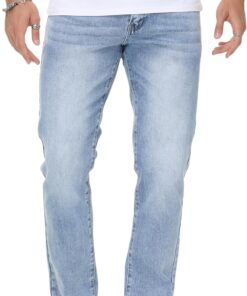 Men’s Stretch Regular Fit Straight Leg Denim Jeans