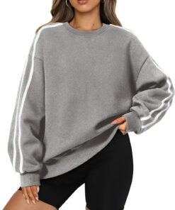 Women’s Oversized Crew Neck Color Block Sweatshirt Long Sleeve Casual Pullover