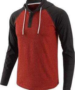 Men’s Lightweight Hooded Sweatshirt Athletic Long Sleeve Drawstring Pullover