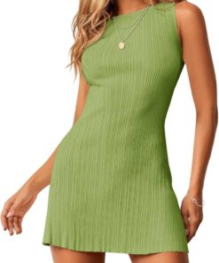 Women’s Backless Tie Back Sleeveless Knit Mini Dress