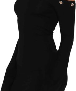 Alternative view of Women’s Off Shoulder Long Sleeve Bodycon Mini Party Dress