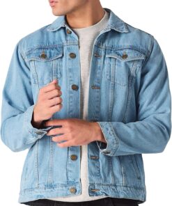 Men’s Classic Regular Fit Button Down Denim Jacket Casual Outerwear