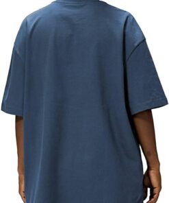 Alternative view of Men’s oversized cotton T-shirt heavyweight casual crew neck loose summer top