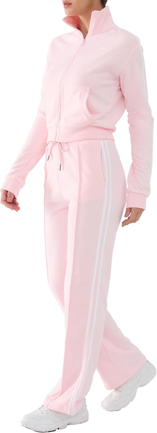 Women’s 2-piece spring lounge set zip sweatshirt and jogger pants outfit