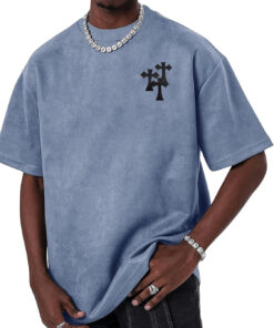 Men’s oversized graphic T-shirt letter print drop shoulder vintage casual tee
