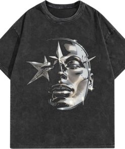 Men’s graphic cotton oversized T-shirt short sleeve casual streetwear tee